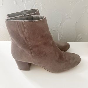 LOFT by Anne Taylor gray suede booties